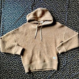 Rad north face taupe cropped hoodie